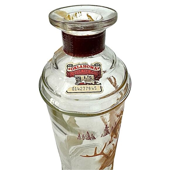 Vintage-1967 "Deer" Cabin Still Sportsman's Collection Glass Decanter Pre-Owned - Picture 5 of 6